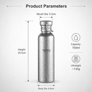 Outdoor-Trinkflasche aus reinem Titan, große Kapazität, tragbare Titan-Legierungstasse für Radfahren, Camping und Teamaktivitäten - Product Image 3