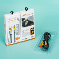Cable de Datos con Malla de Nailon y Protección, 4 en 1, Tipo-C y USB, Carga Súper Rápida de 65W, 1m 1.5m 2m, con 2 Puertos para Teléfono y Auriculares