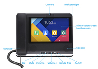 Téléphone domestique ROM 64G RAM 4G LTE Android 12 avec 2 correctifs de carte SIM Téléphone de bureau sans fil Téléphone d'appel vidéo professionnel