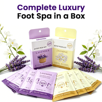 Kit de soin des pieds en 4 étapes avec gommage au sucre et beurre de massage, ensemble de pédicure exfoliant pour spa à domicile et usage en salon
