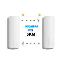 CPE Wi-Fi para Exteriores de 900mbps y 5.8ghz, Transmisor Wi-Fi Punto a Punto de Largo Alcance de 5km, Puente Inalámbrico HC505