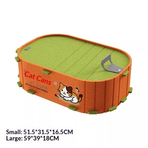 Casa para Gatos en Forma de Lata, Uso Interior, Diseño de Dibujos Animados, Para Todas las Estaciones, Cálida para Invierno, Casa Pequeña para Gatos con Rascador, Segura - Product Image 6