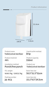 Dispensador de Desinfectante para Inodoro y Urinario, Moderno, de Plástico, para Montar en la Pared - Product Image 6