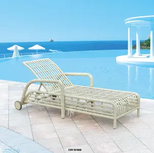 تصميم فريد من الخوص الروطان صالة سرير كرسي للحديقة الشاطئ في الهواء الطلق الفناء
