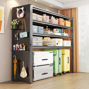 Étagère de rangement en acier Zwj Hj, multi-niveaux, rectangulaire, en acier au carbone, pour salon, balcon, unité de rangement pour l'organisation - Product Image 1