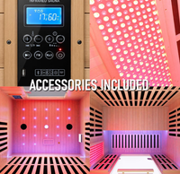 Cabine de sauna extérieure de luxe personnalisée de haute qualité pour 2-3 personnes, sauna infrarouge lointain, sauna de jardin, 2000W, faible EMF