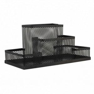 Office Home School Classroom Accessories Supplies Desk Organizer Desktop Mesh <b>4</b> Compartments <b>Pen</b> Pencil Holder Caddy - Product Image 2