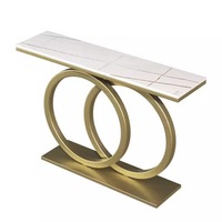 Nouvelle table console en marbre mince et minimaliste moderne pour porche et couloir dans les hôtels
