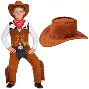 Conjunto de Disfraz de Vaquero <span class=keywords><strong>del</strong></span> <span class=keywords><strong>Oeste</strong></span> Premium de 5 Piezas, Atuendo de Lujo con Chaleco, Pantalones, Sombrero, Pañuelo y Distintivo para Niños, Halloween, Fiesta de Cumpleaños - Product Image 6