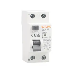 ETEK RCCB 2p(1P+N) type AC circuit breakers EKL6 6KA 230V-240V low voltage RCCB 30mA breaker RCD