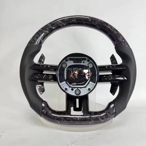 Pour <span class=keywords><strong>Mercedes</strong></span> Benz Amg <span class=keywords><strong>A220</strong></span> W176 W205 W212 W222 W463 W464 W205 Classe C Volant en fibre de carbone forgé - Product Image 1