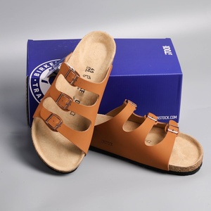 Sandales en liège à trois brides de style Birks, marque privée, en daim, vente en gros directe d'usine, commande en gros - Product Image 1