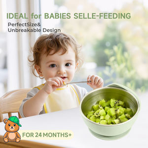 Recipientes para Bebés de Acero Inoxidable 304 Aptos para Lavavajillas, con Cubierta de Silicona Extraíble, Recipientes para Snacks para Niños Pequeños - Product Image 4