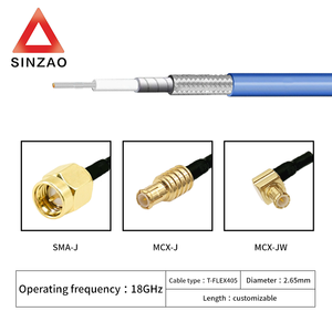 Wayiii bảo vệ cáp đồng trục lắp ráp T-FLEX405 SMA nam mcx nam góc phải 50 Ohms 18Ghz tùy chỉnh cáp thông tin liên lạc - Product Image 4