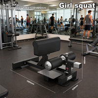 Appareil de Squat en Acier Multifonctionnel pour l'Entraînement des Fessiers et le Renforcement Musculaire, avec Fonction Abdominaux et Roll Leg