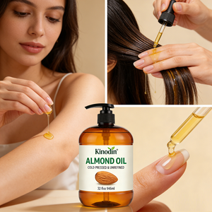 Kinodin Reines Kaltgepresstes Frisches Mandelöl für Haut-, Haar- & Nagelpflege <span class=keywords><strong>Massage</strong></span>- & Ätherisches Öl aus Pflanzen für Alle Hauttypen - Product Image 3