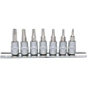 KS TOOLS - 911.1460 Torx bit <b>socket</b> set, tamperproof, 1/4'', TB10-TB40 (7 pcs) - EAN 4042146171875 HAND <b>SOCKETS</b> 1/4" - Product Image 1