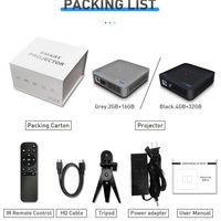 Projecteur portable P15 Android 9.0 Wifi double 4k DLP intelligent 4 Go 32 Go MINI 4k Projecteur de cinéma maison