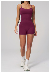 Conjuntos de yoga, mallas deportivas, pantalones cortos ajustados, pantalones rectos, sujetadores deportivos holgados para mujer, camisetas sin mangas, camisetas de gimnasio personalizadas, camisetas de manga larga - Product Image 4