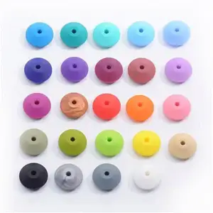 hot selling item teething silicone beads 12mm silicone beads wholesale custom Round Shape 100% Food Grade
