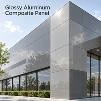 Panneau composite en aluminium brillant FEVE Coated Champagne 3 mm 1220x2440 mm pour façades de bâtiments commerciaux
