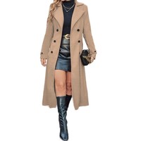 Manteau élégant pour femme 2026, à double boutonnage, à manches longues, coupe-vent chaud, veste coupe-vent, cardigan, manteau d'hiver