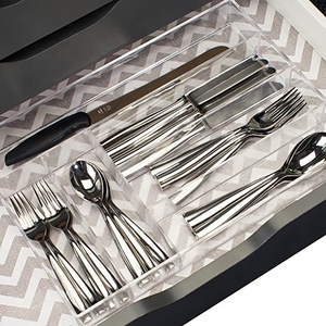 Cocina <span class=keywords><strong>de</strong></span> acrílico claro cuchillos tenedores cajón organizador <span class=keywords><strong>de</strong></span> <span class=keywords><strong>cucharas</strong></span> <span class=keywords><strong>de</strong></span> servir - Product Image 4