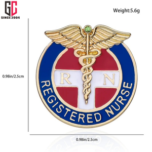 Broche de estrella de vida médica de emergencia RN de Metal personalizado de fábrica de 15 años, insignia de médico enfermera, Pin de solapa esmaltado - Product Image 6