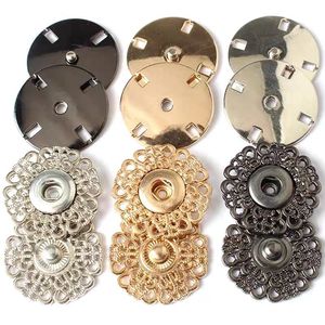 Botones a <span class=keywords><strong>presión</strong></span> occidentales huecos <span class=keywords><strong>de</strong></span> flores combinadas doradas <span class=keywords><strong>de</strong></span> 18mm Sujetador <span class=keywords><strong>de</strong></span> dos partes Ropa Decoración lavable Malla Metal Chapado en zinc - Product Image 6