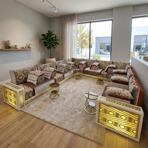 Sofá estilo Majlis árabe, diseño clásico, elegante conjunto para sala de estar, asientos de esquina de lujo, diseño que ahorra espacio - Product Image 2