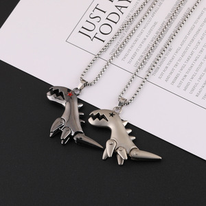 Cartoon <b>Dinosaur</b> Zinc Alloy <b>Necklace</b> Unisex Street Style Sweater Chain - Product Image 4