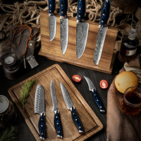 Couteaux de cuisine professionnels Grandsharp en acier Damas AUS10, ensemble de couteaux japonais, couteaux de chef, couteaux à désosser, couteaux de boucher, aiguiseur à couteaux