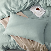 Ensemble de draps en lin français 100% pur, poche profonde, 4 pièces, draps de lit luxueux