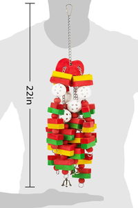 Jouets colorés en bois pour oiseaux, jouets à mâcher pour animaux de compagnie, balançoires pour oiseaux et perroquets - Product Image 6