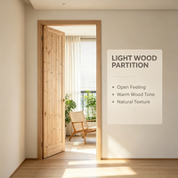 Project Use Solid Cedar Flat Timber Door Unfinished Solid Wood Door for Apartment Construction