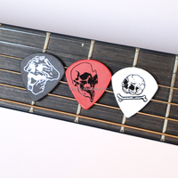 Plaques de plectres de guitare à épaisseur renforcée, forme personnalisée, pour guitare électrique, avec logo