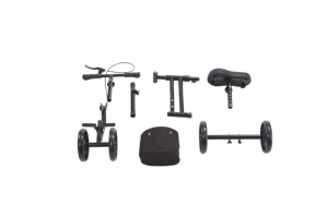 Chariot de mobilité pour genoux à quatre grandes roues silencieuses en PU, avec double frein à main, pour la récupération des fractures de la cheville et du pied - Product Image 4