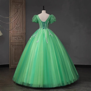 Robes élégantes et bouffantes vertes sur le thème <span class=keywords><strong>de</strong></span> la forêt pour performances <span class=keywords><strong>de</strong></span> piano et <span class=keywords><strong>de</strong></span> <span class=keywords><strong>chant</strong></span> - Product Image 3