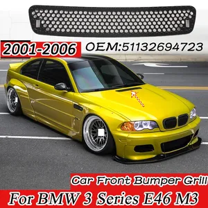 StarNav Pour Série 3 E46 M3 2001-2006 Grille de calandre centrale de pare-chocs avant de voiture avec protection d'entrée d'air Accessoires automobiles - Product Image 2