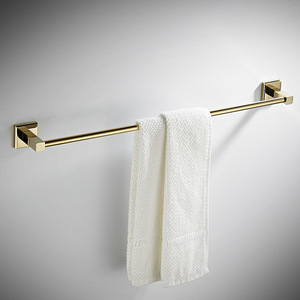 <span class=keywords><strong>Porte</strong></span>-serviettes mural de luxe en laiton doré 60 cm, étagère de rangement pour salle de bain, support épaissi pour serviettes de bain - Product Image 2