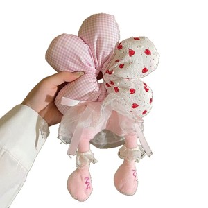 Grazioso elastico <span class=keywords><strong>per</strong></span> capelli con fiore in spugna di cotone PP a pois, fatto a mano, accessorio <span class=keywords><strong>per</strong></span> chignon da ragazza - Product Image 1