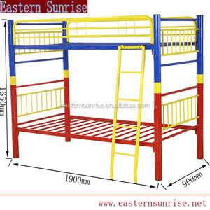 <span class=keywords><strong>Lit</strong></span> superposé <span class=keywords><strong>en</strong></span> métal d'<span class=keywords><strong>occasion</strong></span> à réduction de bruit, robuste, design coloré, avec barrières de sécurité et échelle - Product Image 6