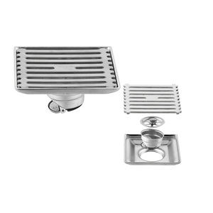 Desagüe de suelo de ducha cuadrado de acero inoxidable sólido de 10*10 cm para inodoro de baño - Product Image 6