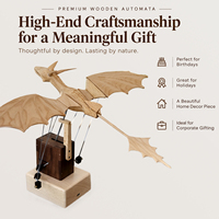 JHISEN Automatone Dragon en Bois Unique Fait Main Certifié CE RoHS Sculpture Animée Cadeau de Noël Fantaisie pour Collectionneurs Vente en Gros