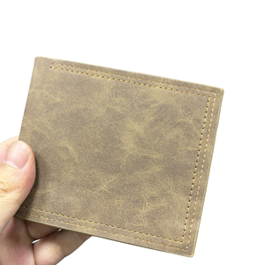 Nuevo diseñador de moda de lujo PU cuero para hombre billetera con cremallera Lino bolsillo minimalista Billetera Carteras antirrobo RFID Logo cadenas - Product Image 1