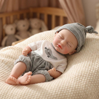 Poupée Bébé Reborn en Silicone Solide Yeezwood 30cm Corps Entier, Maquillage 3D, Fille et Garçon, Douce au Toucher, Poupée d'Art en Silicone