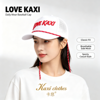 Casquettes de baseball 5 panneaux Snapback Kaxi OEM personnalisées en nylon respirant et imperméable avec dos en maille de haute qualité – Collection 2026