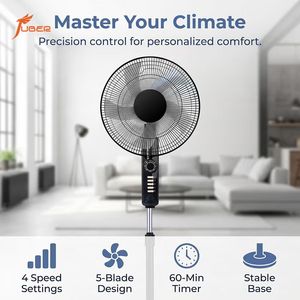 <span class=keywords><strong>Ventilateur</strong></span> sur pied mécanique 16 pouces, grille métallique et pales en plastique, faible taux de défaillance, idéal pour le commerce de détail - Product Image 4