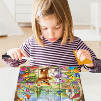 Puzzle éducatif personnalisé Keybaby, dessin animé, 51 à 100 pièces, impression couleur, boîte cadeau, coins arrondis