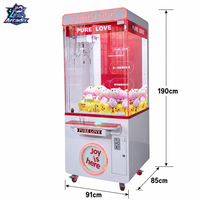 Machine à griffes commerciale à monnayeur, transparente, pour la distribution de peluches et de jouets, jeu d'arcade à vendre
